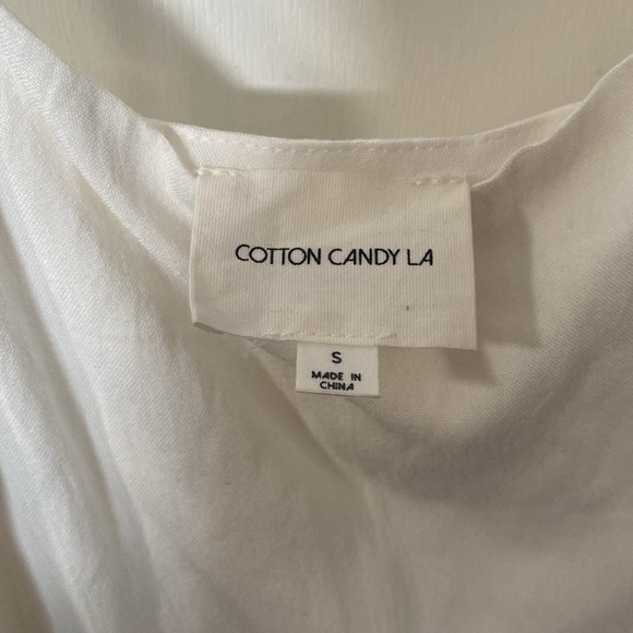 white mini dress with side tie - Picture 3 of 3